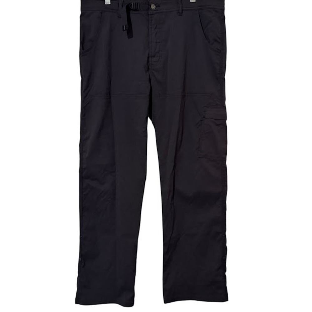 prAna Charcoal Gray Stretch Zion Straight Relaxed Cargo Hiking Pants Men XL x 32